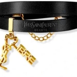 Authentic Yves Saint Laurent Black and Gold bracelet